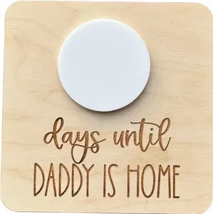 Days Until Daddy Is Home Countdown Calendar, Acrylic Print Decor, Hanging Ornament for Christmas Occasion (Festive Decoration Advent Calendar Home Supply)