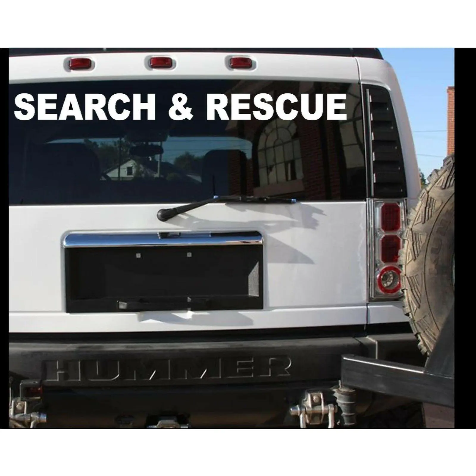SEARCH AND RESCUE STICKER VEHICLE DECAL - LARGE K9 911 STICKER TORNADO