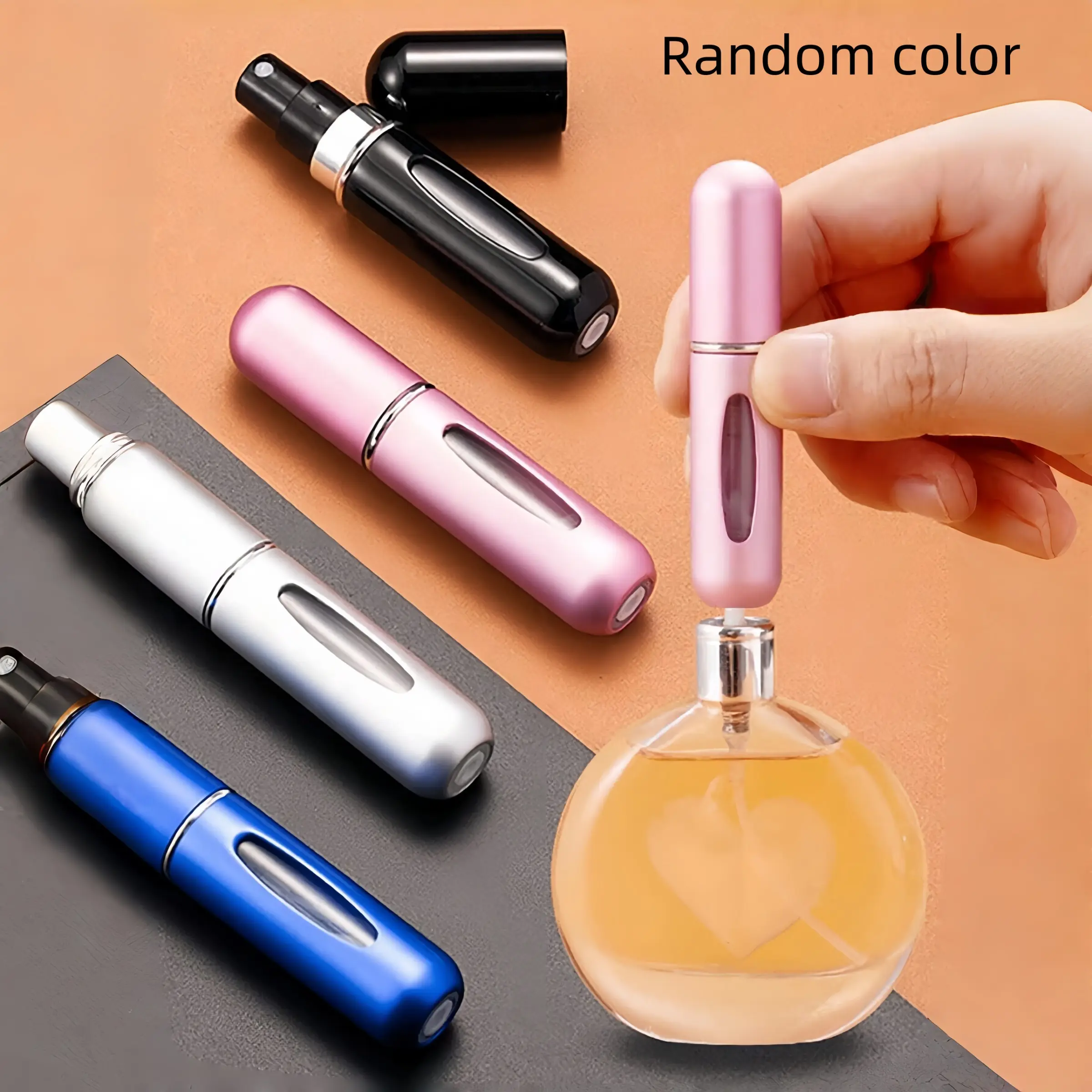 Mini Portable Refillable Spray Bottle, Travel Essentials, Beach Summer Vacation, Camping, Cosmetic Perfume Bottle, Portable Perfume Bottles, Random Color, 1/3/5 Pieces