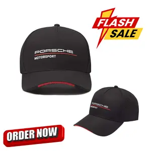 Porsche Motorsport Emblem-Adorned Black Cap: Racing-Inspired Headgear, Fashion, Trendy| Unisex, Men, Women| Gift, UV Protection, Head| Day to Day Life