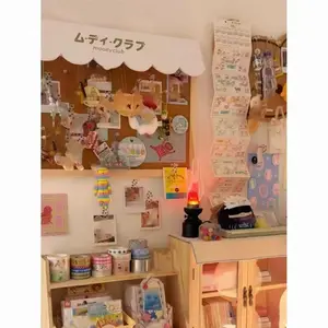 New DIY Cute Dessert House Cork Message Board Home Dormitory Jewelry Wooden Storage Board Wall Decorative Board Room Decoration