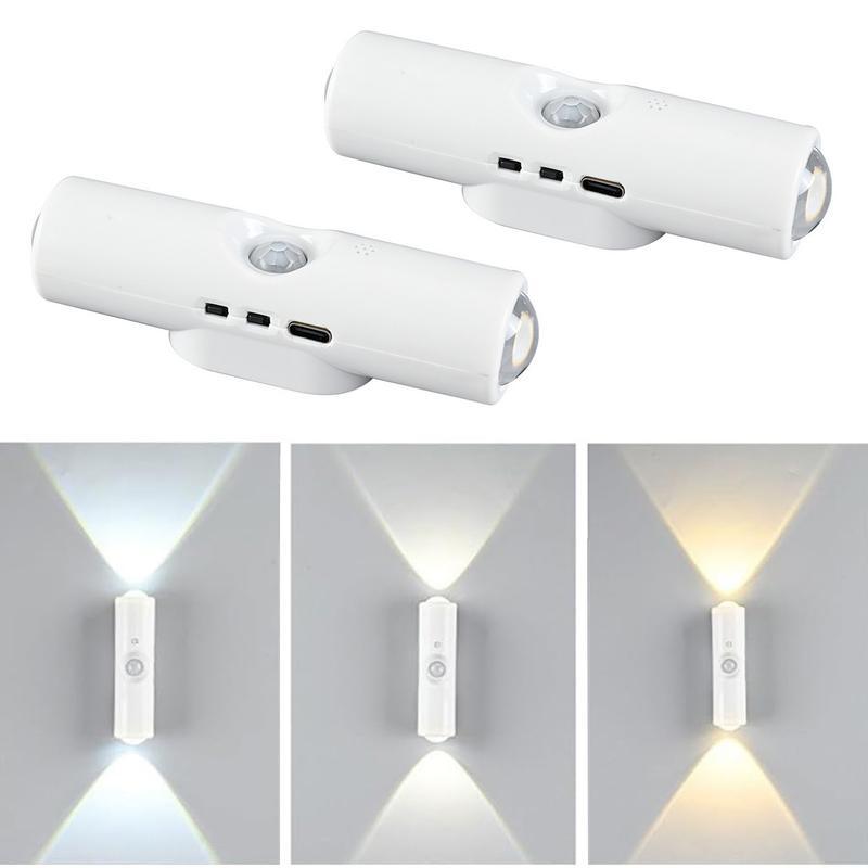 【Buy 1 Get 1 Free】Rechargeable Smart LED Motion Sensor Ambient Light, Punch-Free Color Changing Motion Sensor Light Indoor, Wireless Auto-On Wall Sconce with 7 Colors & Magnetic Mount for Hallway