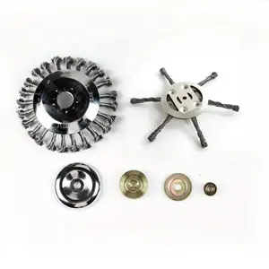 Steel Wire Brush Head for Brush Cutter, Durable Garden Tool Accessory for Efficient Weed Removal, Replacement Compatible with Various Models