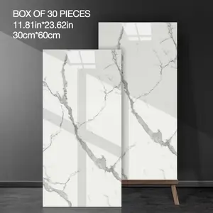 Thick Marble Look Self-Adhesive Wallpaper, 3D Foam Sticker, Easy Peel and Stick, Ideal for Bathroom, Living Room, Kitchen, Bedroom, Office Decor backsplash