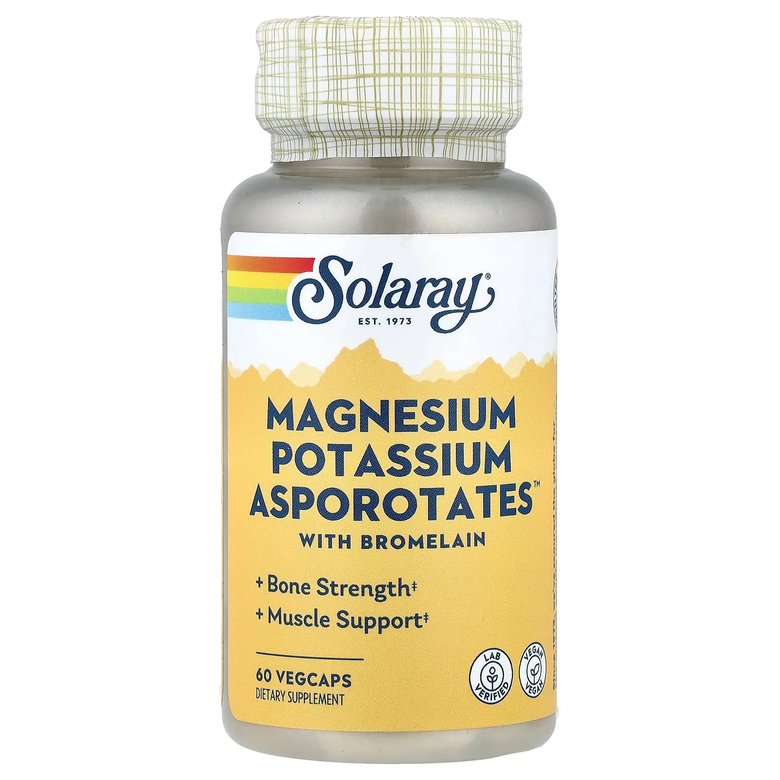 Solaray Magnesium, Potassium, Asporotates™ With Bromelain, 60 VegCaps