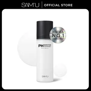 SAM'U PH Sensitive Cream Mist 100ml - Makeup-Prep Hydration for All Skin Types - Light-as-Air Hydration with Ceramides Panthenol & Botanicals