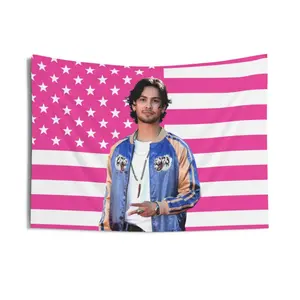 "Miguel Cazarez Mora Pink American Flag" TV Tapestry 3x5 FT - Polyester The Black Phone / Fan Style Wall Hanging for Bedroom & Collectibles Space Decor, The Black Phone Banner