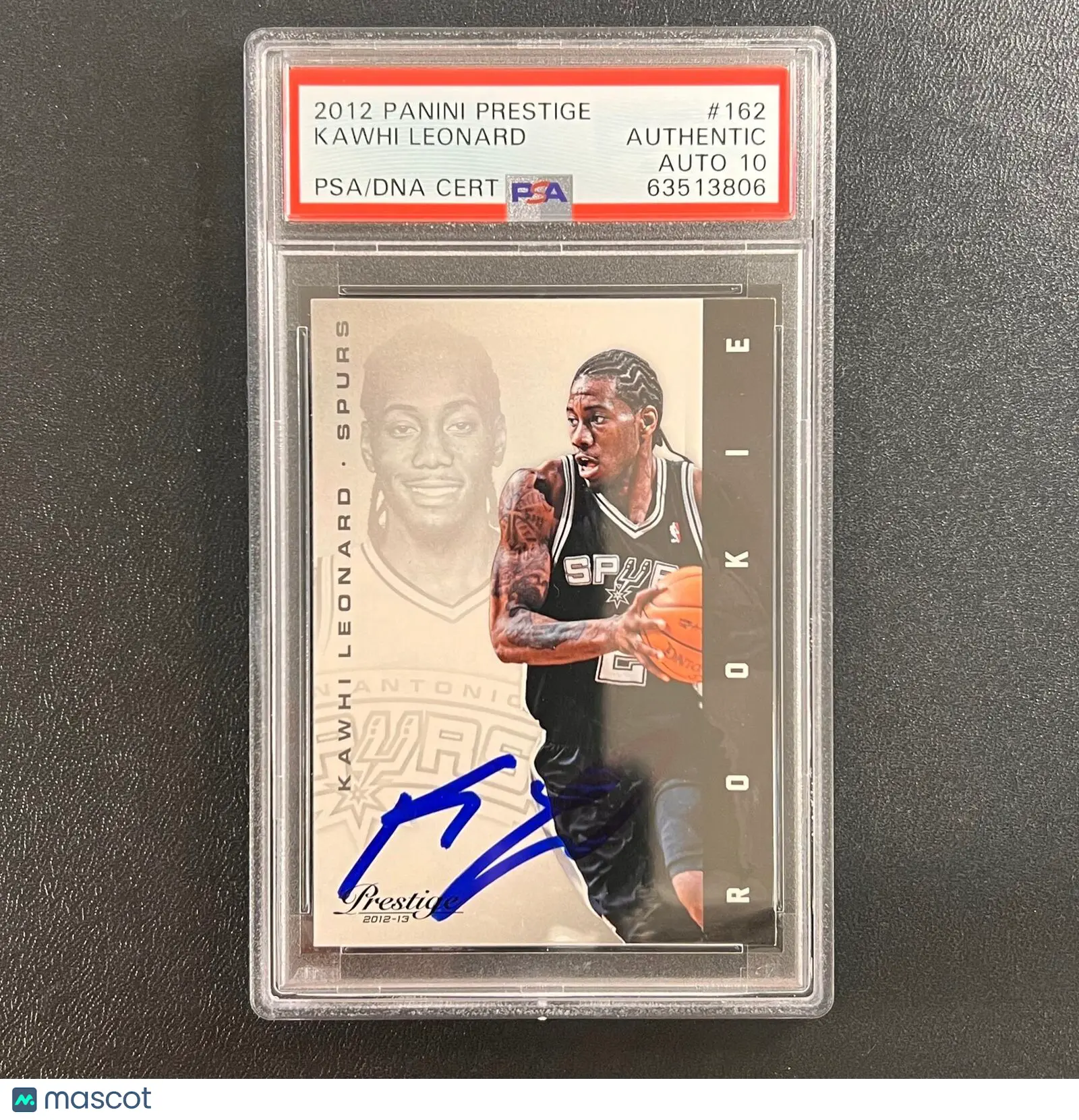 2012 Panini Prestige #162 Kawhi Leonard Signed Rookie Card Auto 10 PSA Slabbed S