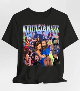 Mark & Whitney Dancing With the Stars  Shirt Showcasing Retro Bootleg Cotton Design for Enthusiasts