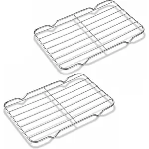 Cooling Rack For Baking, Roasting Rack Stainless Steel Wire Racks Cooling With 4 Legs, 5.3 X 8.5 Inch Rectangle Cooking Racks For Baking Cooking Roasting Oven