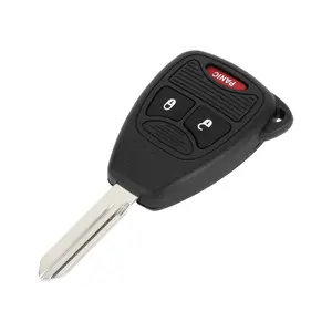 Key Shell Case Keyless Entry Remote Key Fob Replacement Case for Dodge for Ram 1500 2500 3500 2006-2009 3 Buttons OHT692427AA/M3N5WY72XX