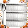 Windsor Style Solid Stainless Steel Flatware Set - 60/72/120PCS Dishwasher Safe Cutlery Kit, Durable Stainless Steel Spoons, Forks, Knives for Home, Party, Halloween, Christmas