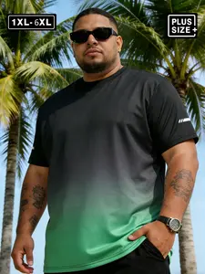 1XL-6XL Men's Plus Size Sporty Outdoor T-Shirt, Comfortable and Durable Design, Perfect for Active Lifestyle, Ideal for Hiking and Running