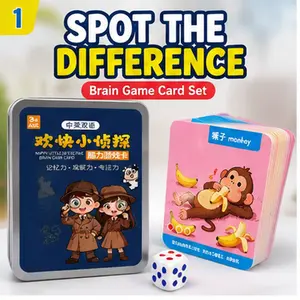 Spot the Difference Card Game for Kids – Brain Training Memory & Focus Game, Educational Toy with Timer & Dice, Fun Family Game