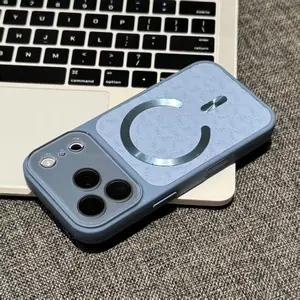 Dual Panel Quilted Leather MagSafe Shockproof iPhone Case