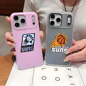 Famous Teams Logo P-Phoenix S-Suns Phone Case For iPhone 17-11 Pro Max Plus, Jelly Clear Case Soft TPU Bumper, Shockproof Scratch-Resistant Durable, Ultra-Thin Precise Fit, Anti-Yellowing Crystal Back, Gift Men Women