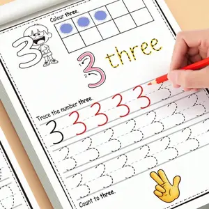 Number Tracing Practice Book Learning Materials for Early Math Writing Skills with Focus Training Activities for Ages 3-12 Learning Development