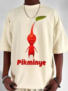 Kanyeee Pikminye Meme Graphic T-Shirt, YE Pikminye Funy Cotton Top Menswear Shirt tee