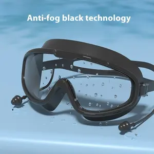 Waterproof Anti Fog HD Clear Swimming Goggles for Men Women Large Frame Swim Glasses Comfort Fit UV Protection Grade Durable Goggles Set