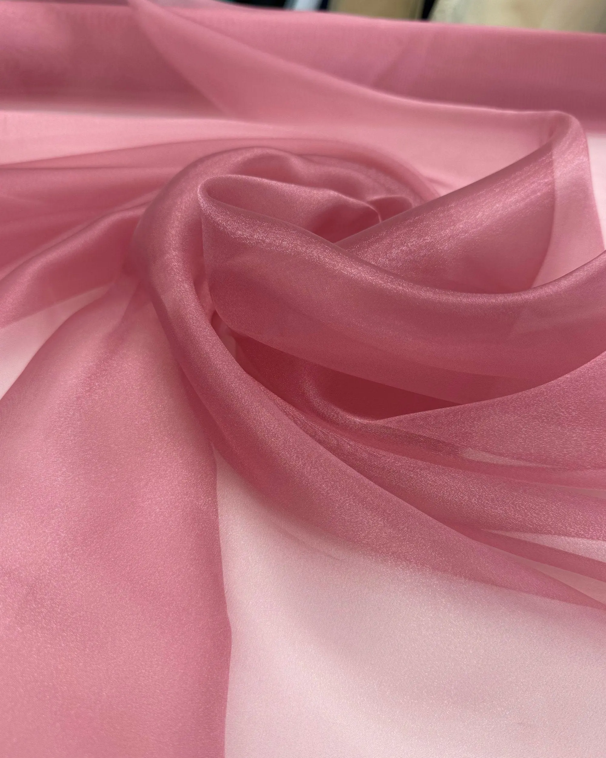 Mauve Crystal Organza