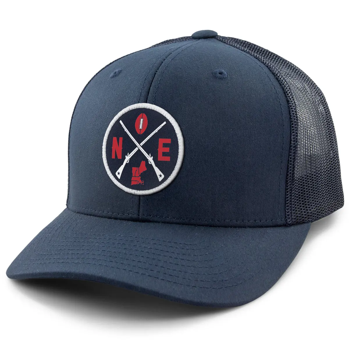 New England Football Emblem Classic Snapback Trucker Hat
