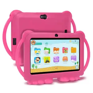 7" Kids Tablet – Android Learning Tablet with Dual Cameras, Shockproof Case, Secure Handles, Fun & Educational Apps