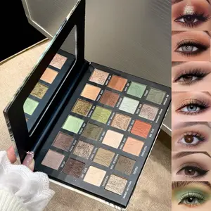 Fall/Winter 24-Color Eyeshadow Palette | Warm Brown Makeup – Matte, Shimmer & Sparkle | Cozy Autumn Vibes for Everyday to Smoky Looks | Beginner-friendly Cosmetic