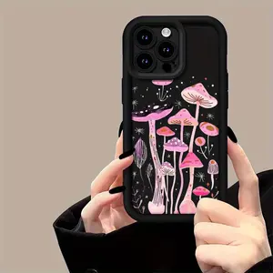 Mushroom Pattern Case for iPhone 17 Pro Max 16 16e 15 14 Plus 13 12 Mini 11 Air X XS Pattern Soft TPU Rubber Camera Protection Rugged Mobile Phone Cover Gift 2D printing Protective Cellphone