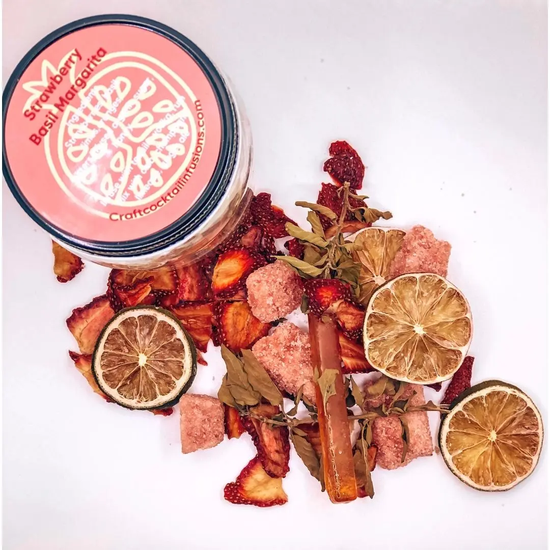 Strawberry Basil Margarita Cocktail/ Mocktail Kit