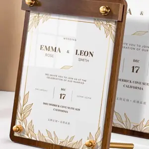 Menu Display Stand Card Holder A4 Price List Design Custom Desktop Order Introduction Table Sign Acrylic High-End Advertising Drink Plate