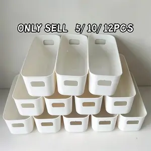 Plastic Storage Boxes Set with Handles, Multifunctional Storage Bin, Durable Stackable Organizer Bins for Office Home Closet, Space-Saving Drawer Box Basket Container