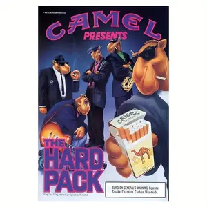 [Sale off up to 50%] [Free Ship] Vintage Joe Camel The Hard Pack Poster, Classic 1993 Camel Lights Advertising, Bar Wall Décor (No Frame)