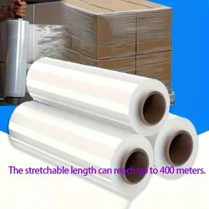 19.68 Inch Stretch Wrap Film for Goods Packaging, Dustproof Machinery Protection, Moisture Proof Cargo Wrapping, Moving Packing