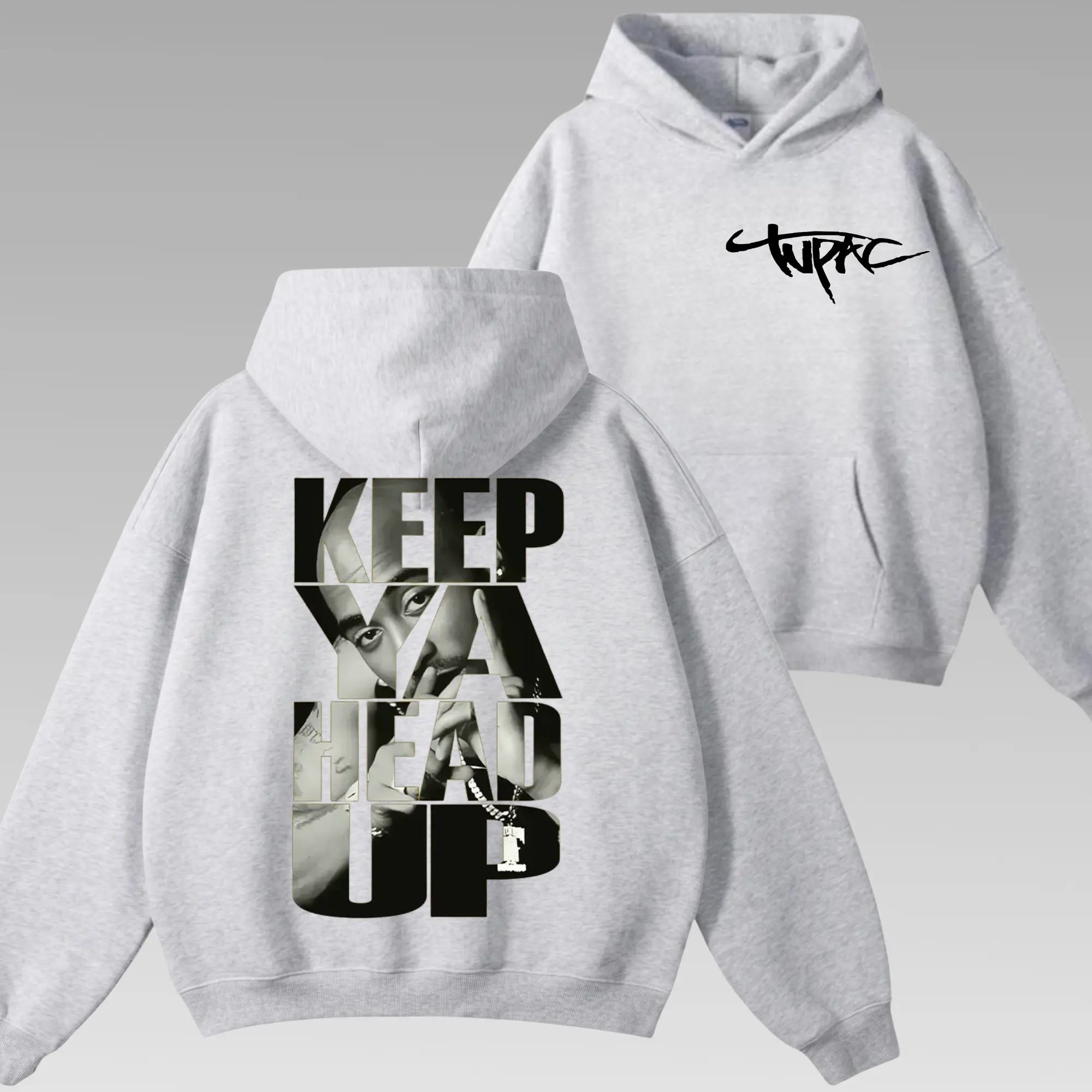 Vintage Tupac Keep ya head up Design Hoodie, Vintage 2Pac Shirt, Unisex Rap Hip Hop  Summer Wear Gift For Music Fans And Fashion Lovers, Cotton Casual Streetwear