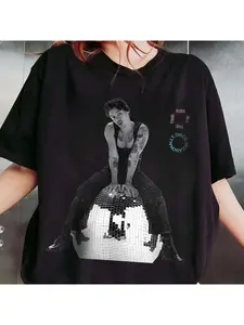 Harry Styles Kiss All The Time Disco Occasionally Album Unisex _cotton Casual Shirt 2026 Summer O-Neck Short Sleeve Tshirt Fan Gift