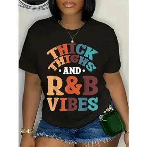 Cotton Unisex Thick Thighs R&B Vibes T-Shirt 90's R&B Girl RnB R And B Body Positivity