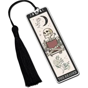 Book Lover Gifts for Women Christmas Bookmarks Funny Bookmarks for Women Men Tarot Bookmark Skeleton Tarot Cards Bookmark  Gifts Birthday Gifts Stocking Stuffers for Women Men Teens
