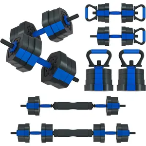 Dumbbell Sets Adjustable Weights, Free Weights with Connector, Non-Rolling Adjustable Dumbbell Set, Barbell for  Gym, Hexagon, Cement Mixture