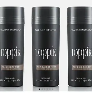 Pack of 3 Toppik Hair Building Fibers, Dark Brown, 27.5g/0.97oz