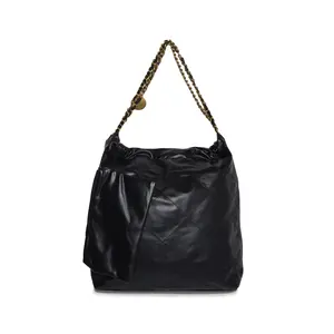 Vegan Leather 22 Chain Shoulder Bag – Chic Quilted Crossbody Purse with Gold Chain Strap