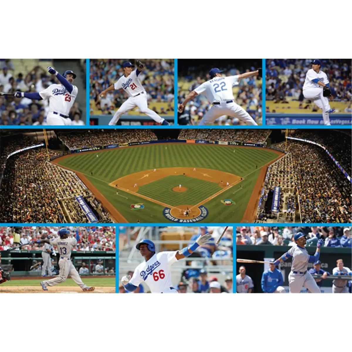 212 MAIN Artistic Dodgers Team Collectible Poster, 24x36 in Dodgers Theme Graphic Print, Wall Art Room Decor, Z76-24x36-NA Entertainment Collectible