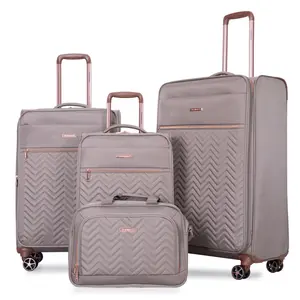 4-Piece Scalable Soft Shell Luggage Set, Lightweight Luggage with 16in, 20in, 24in, 28in Sizes Including Carry-On Option