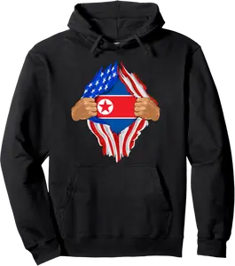 North Korean Blood Inside Me | North Korea Flag Gift Pullover Hoodie - Braedoncoysp Shop 43B08FRX2GSG
