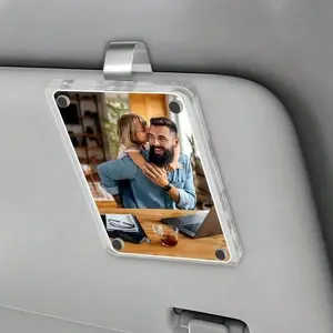 Car Dashboard Magnet Photo Holder, Transparent Acrylic Polaroid Frame, DIY Car Interior Decor, Father's Day Gift, Multiple Sizes Available