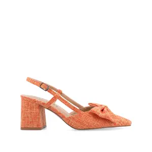 TAILYNN BLOCK PUMP HEELS IN WIDE - Orange
