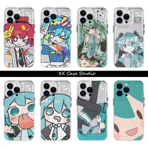 Lovely H-Hatsunes Kawaii M-Miku Transparent Phone Case For iPhone 17 16 15 14 13 12 Pro Max Plus Anti Fall Birthday And Holiday Gifts Case Cover