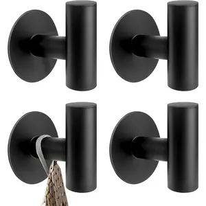 4 Pack Heavy Duty Suction Cup Hooks for Glass Window,Tile,Mirror,Removable Shower Hooks for Inside Shower,Metal Towel Hooks for Bathroom,Bathroom Organizing Accessories