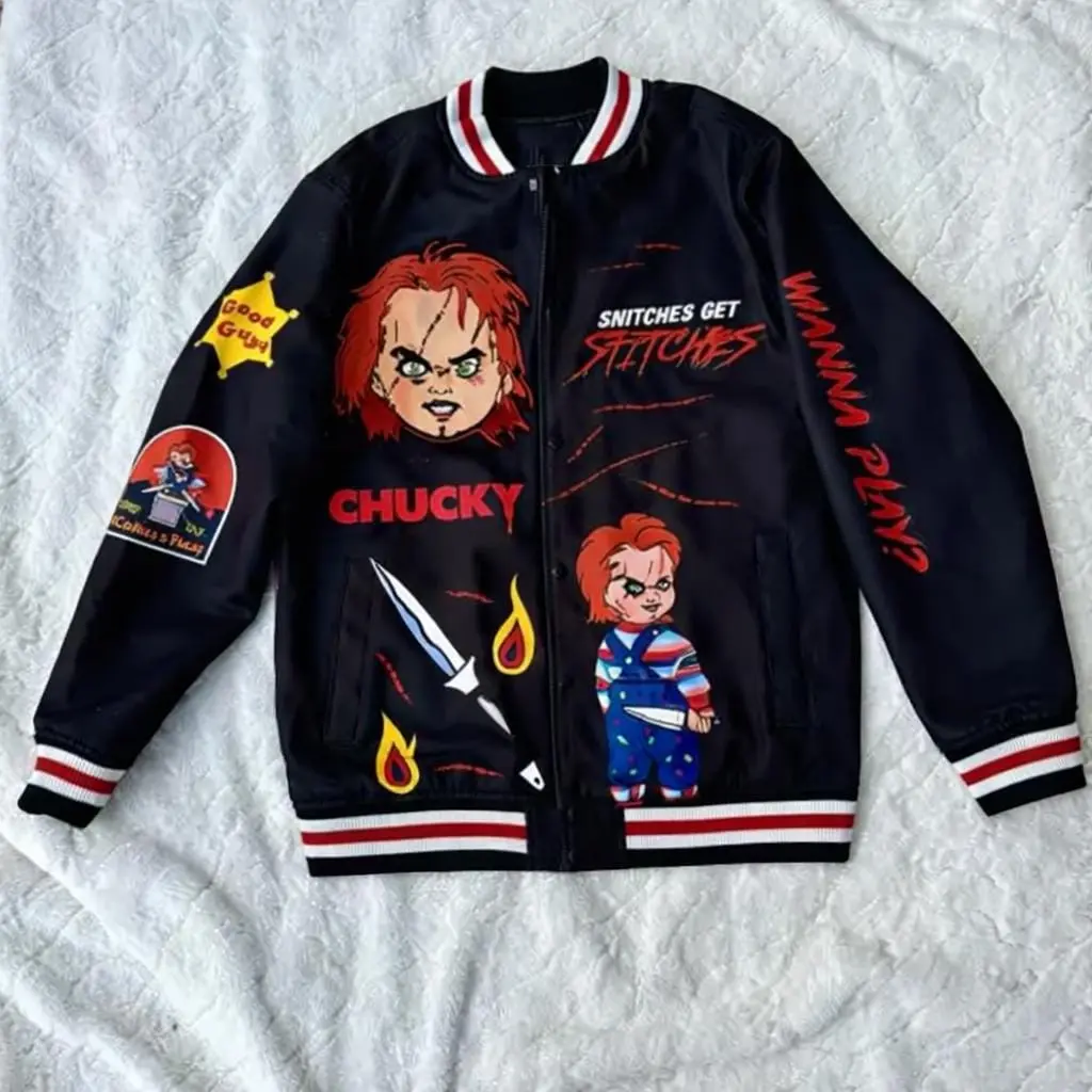 Chucky Horror Varsity Jacket | Men Women Bomber Halloween Gift