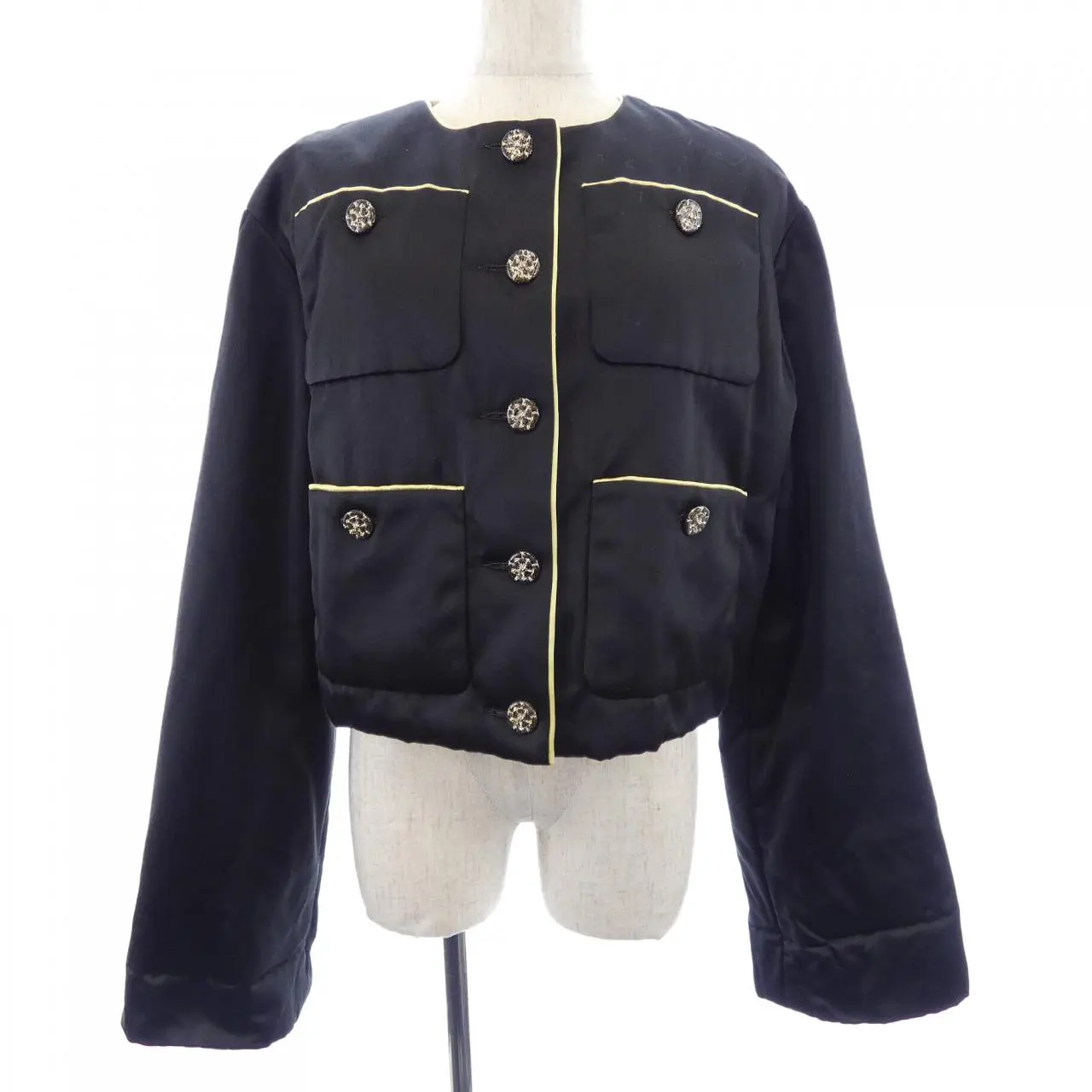 Pre-owned CHANEL Silk Small Leather Goods Collarless Jacket