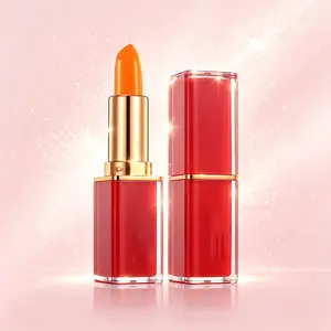1 Pack Red Color-Changing Lip Gloss Tube, Temperature-Responsive Color-Changing，Long-Lasting, Non-Stick, Lightweight and Smooth Lip Makeup, Perfect for Everyday Wear